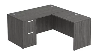 L Shaped Single Pedestal Desks PBD Furniture PL Series L-Shaped Desk 60in W x 60in D with 2 Drawer Pedestal