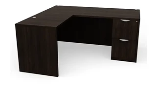 L Shaped Single Pedestal Desks PBD Furniture 60in x 60in Single Pedestal L-Shaped Desk