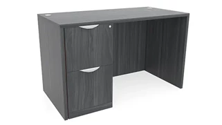 Stand-Alone Single Pedestal Desks PBD Furniture 47in x 24in Single Pedestal Desk 