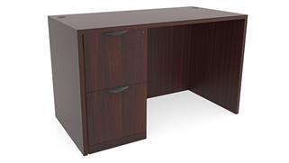 Compact Desks Office Source 47in x 24in Single Pedestal Desk 