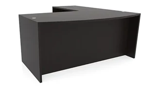 L Shaped Desk Shells PBD Furniture 72in x 76in Bow Front L-Shaped Desk