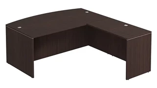 L Shaped Desk Shells PBD Furniture Bow-Front L-Desk Shell 66in W x 60in D