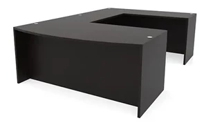 U Shaped Desk Shells PBD Furniture 72in x 112in Bow Front U-Shaped Desk