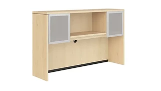 Desk Hutches PBD Furniture 60in Hutch with Two Glass Doors