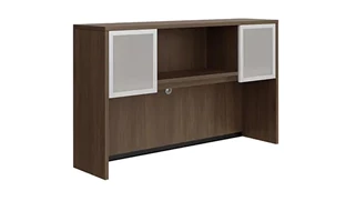 Desk Hutches PBD Furniture 60in Hutch with Two Glass Doors