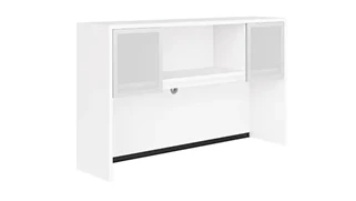 Desk Hutches PBD Furniture 60in Hutch with Two Glass Doors