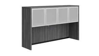 Desk Hutches PBD Furniture 60in Hutch with Four Glass Doors