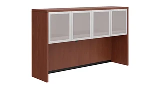 Desk Hutches PBD Furniture 60in Hutch with Four Glass Doors