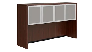 Desk Hutches PBD Furniture 60in Hutch with Four Glass Doors