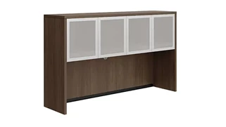 Desk Hutches PBD Furniture 60in Hutch with Four Glass Doors