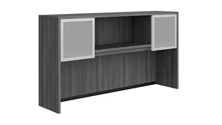 Desk Hutches PBD Furniture 66in Hutch with Two Glass Doors