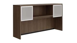 Desk Hutches PBD Furniture 66in Hutch with Two Glass Doors