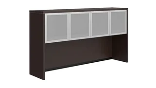 Desk Hutches PBD Furniture 66in Hutch with Four Glass Doors