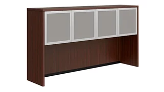 Desk Hutches PBD Furniture 66in Hutch with Four Glass Doors