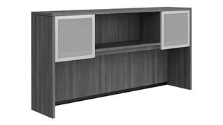 Desk Hutches PBD Furniture 72in Hutch with Two Glass Doors