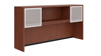 Desk Hutches PBD Furniture 72in Hutch with Two Glass Doors