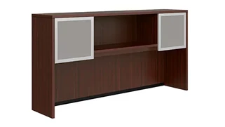 Desk Hutches PBD Furniture 72in Hutch with Two Glass Doors