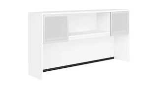 Desk Hutches PBD Furniture 72in Hutch with Two Glass Doors