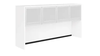Desk Hutches PBD Furniture 72in Hutch with Four Glass Doors