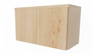 Desk Hutches PBD Furniture 31in Wall Mount Hutch w/ 2 Laminate Doors