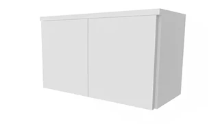 Desk Hutches PBD Furniture 31in Wall Mount Hutch w/ 2 Laminate Doors