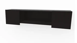 Desk Hutches PBD Furniture 72in Wall Mount Storage Hutch w/ 2 Laminate Doors