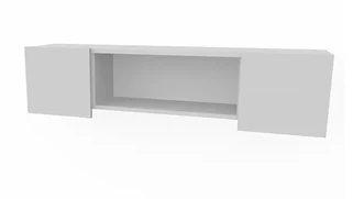 Desk Hutches PBD Furniture 72in Wall Mount Storage Hutch w/ 2 Laminate Doors
