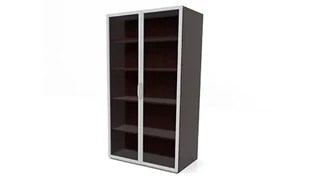 Tall Storage Cabinets PBD Furniture 65-1/2in H Frosted Glass Door Storage Cabinet