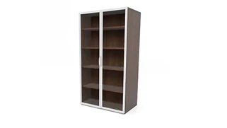 Tall Storage Cabinets PBD Furniture 65-1/2in H Frosted Glass Door Storage Cabinet