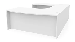 U Shaped Desk Shells PBD Furniture 72in x 112in Curved Bow Front U-Desk