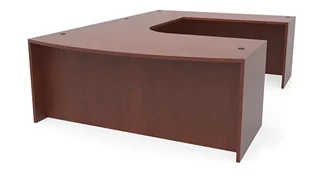 U Shaped Desk Shells PBD Furniture 72in x 112in Curved Bow Front U-Desk