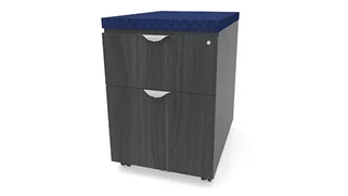 Mobile File Cabinets PBD Furniture Low Mobile Box File Pedestal with Cushion Top