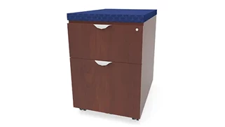 Mobile File Cabinets PBD Furniture Low Mobile Box File Pedestal with Cushion Top