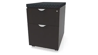 Mobile File Cabinets PBD Furniture Low Mobile Box File Pedestal with Cushion Top