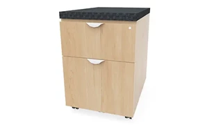 Mobile File Cabinets PBD Furniture Low Mobile Box File Pedestal with Cushion Top