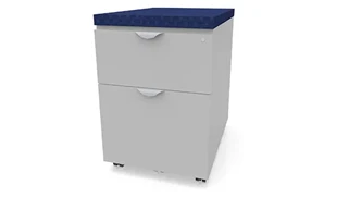Mobile File Cabinets PBD Furniture Low Mobile Box File Pedestal with Cushion Top