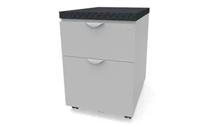 Mobile File Cabinets PBD Furniture Low Mobile Box File Pedestal with Cushion Top