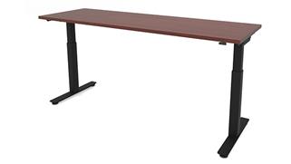 Adjustable Height Desks & Tables Office Source 60in x 24in Dual Motor 3 Stage Adjustable Height Sit to Stand Desk