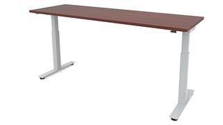 Adjustable Height Desks & Tables Office Source 66in x 24in Dual Motor 2 Stage Adjustable Height Sit to Stand Desk