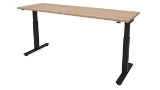Adjustable Height Desks & Tables Office Source 60in x 24in Dual Motor 2 Stage Adjustable Height Sit to Stand Desk