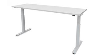 Adjustable Height Desks & Tables Office Source 6ft x 24in Dual Motor 2 Stage Adjustable Height Sit to Stand Desk
