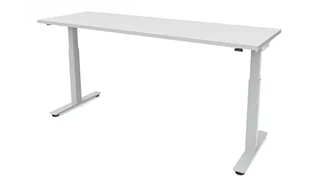 Standing Desks - Electronically Adjustable PBD Furniture 60in x 24in Dual Motor 3 Stage Adjustable Height Sit to Stand Desk