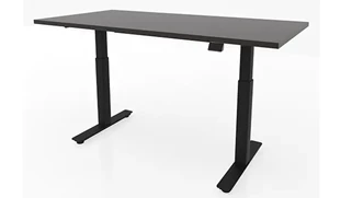Standing Desks - Electronically Adjustable PBD Furniture 66in x 30in Dual Motor 3 Stage Adjustable Height Sit to Stand Desk