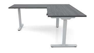Adjustable Height Desks & Tables Office Source 60in x 66in Corner Electronic Adjustable Height Sit-to-Stand L-Desk 