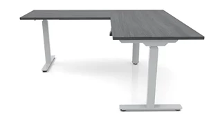 Standing Desks - Electronically Adjustable PBD Furniture 60in x 60in Corner Electronic Adjustable Height Sit-to-Stand L-Desk