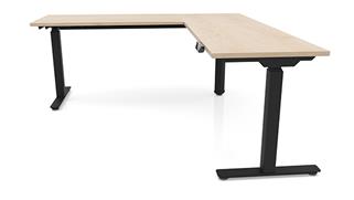 Adjustable Height Desks & Tables Office Source 6ft x 6ft Corner Electronic Adjustable Height Sit-to-Stand L-Desk 