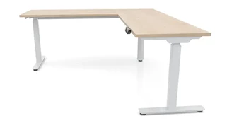 Standing Desks - Electronically Adjustable PBD Furniture 66in x 66in Corner Electronic Adjustable Height Sit-to-Stand L-Desk