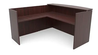 Reception Desks - L Shaped PBD Furniture 72in x 72in L-Shaped Reception Desk Only with Laminate Transaction Counter