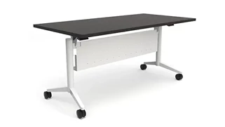 Training Tables PBD Furniture 60in x 24in Flip Top Nesting Table with Modesty Panel