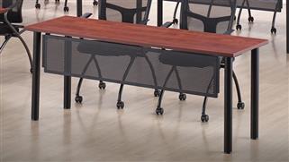 Training Tables Office Source 60in x 24in Post Leg Training Table with Modesty Panel